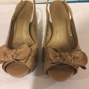 Me Too..Open toe heels with Bow